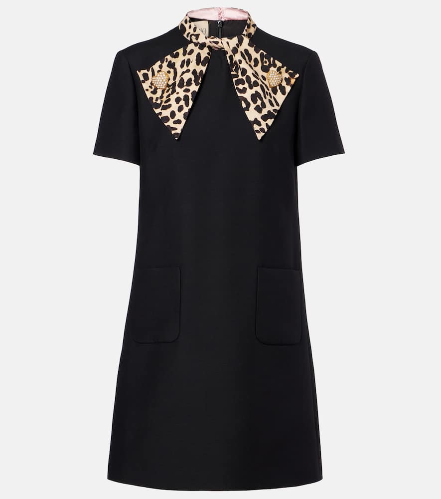 Crepe Couture bow-detail minidress