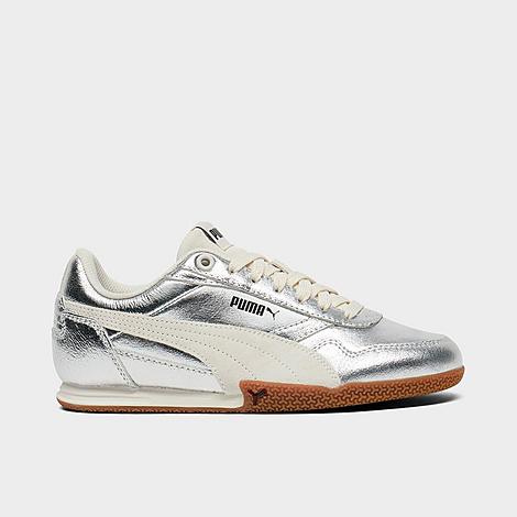 Girls' Big Kids Bella Donna Metallic Casual Shoes in Silver/Vapor Grey/Black