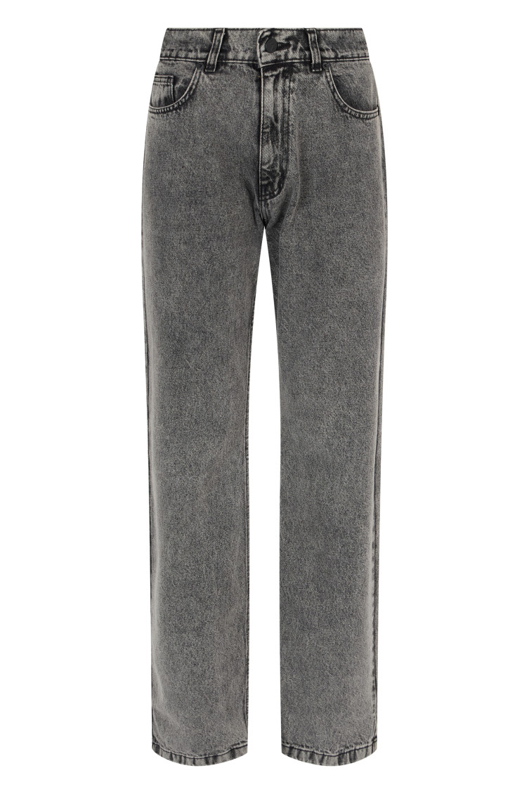 Grey Straight High Rise Jeans