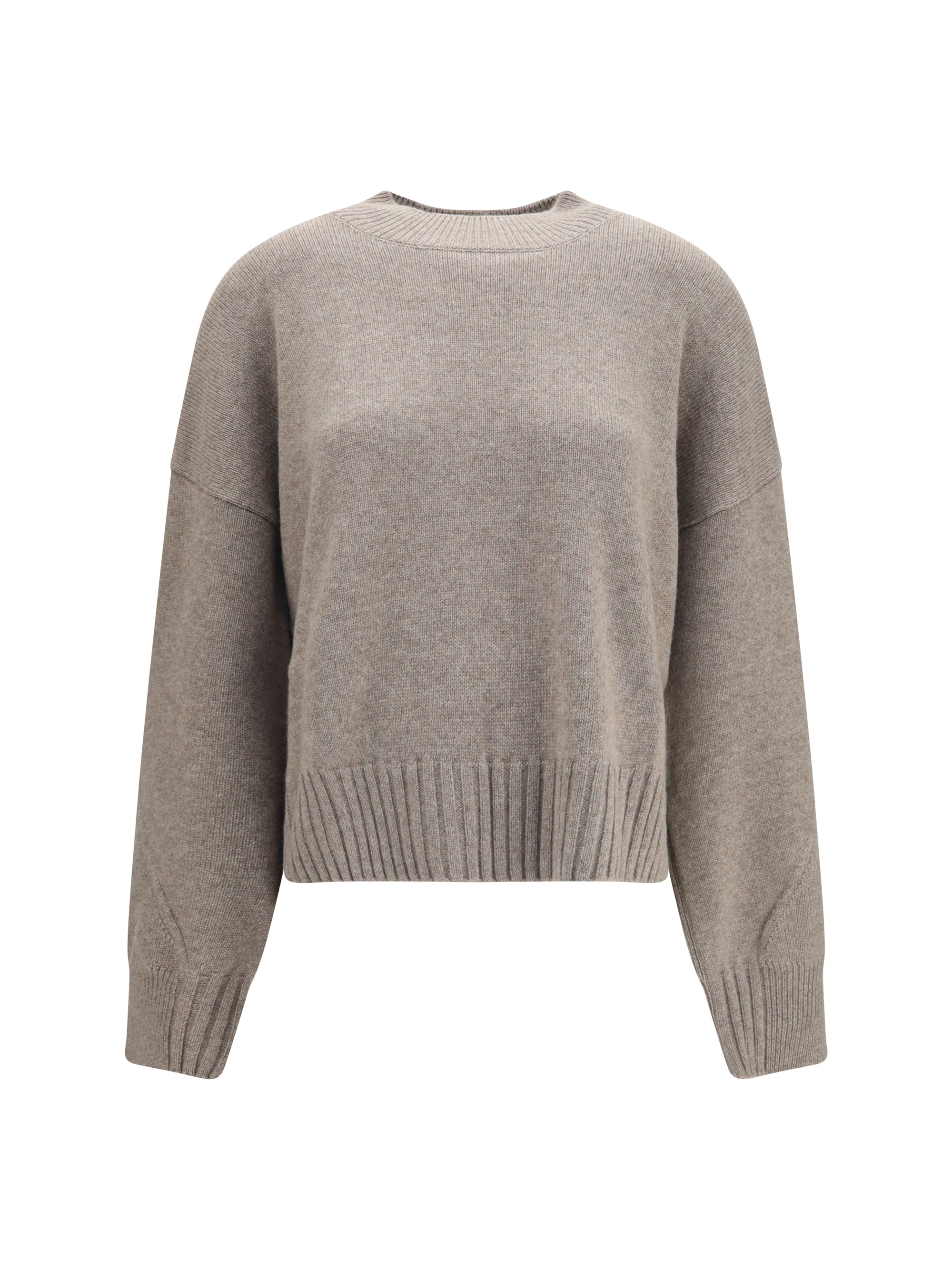 Cashmere Crew Neck Sweater — Beige