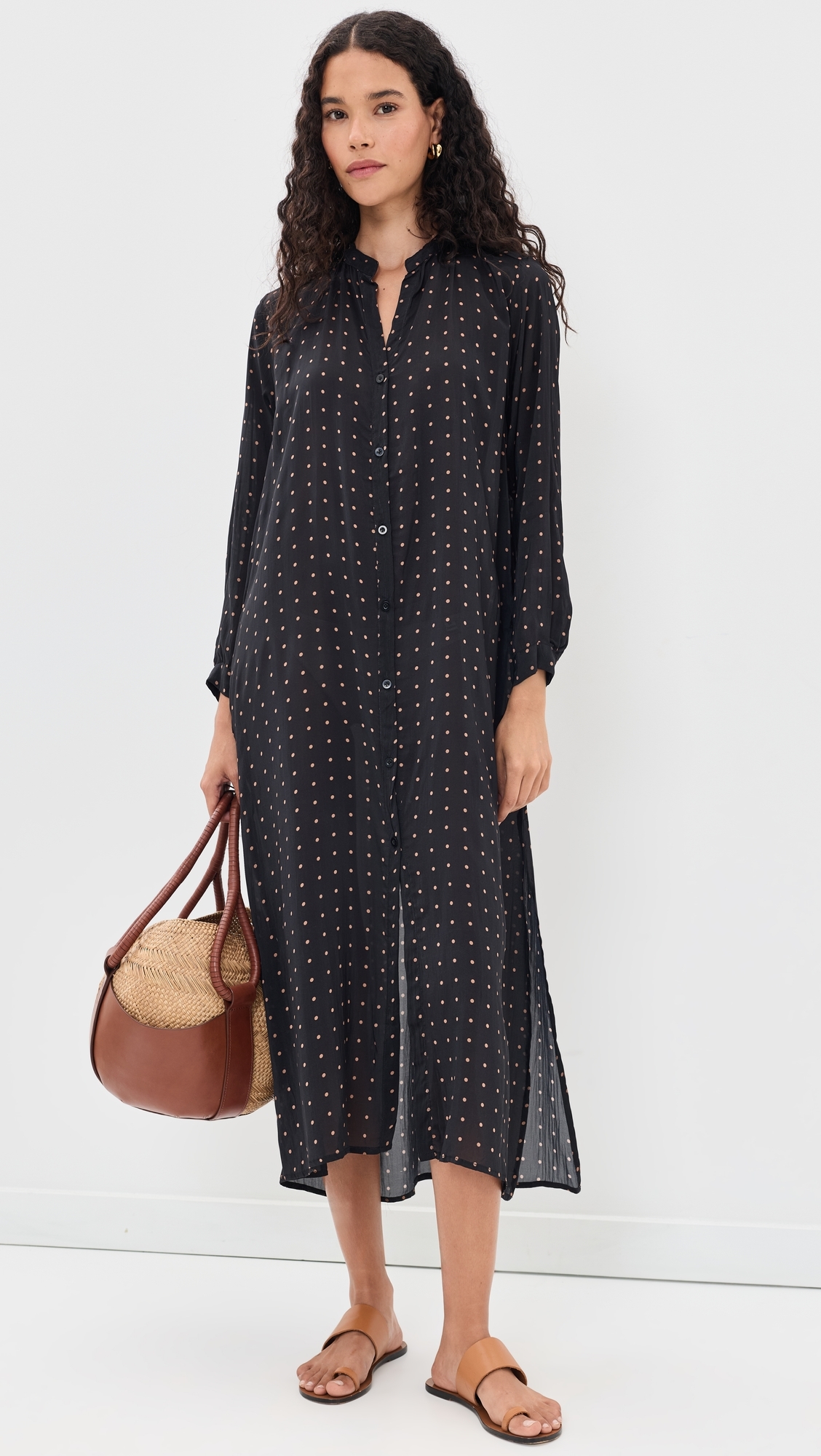 MB Dress Petite Polka Dot Black & Tan
