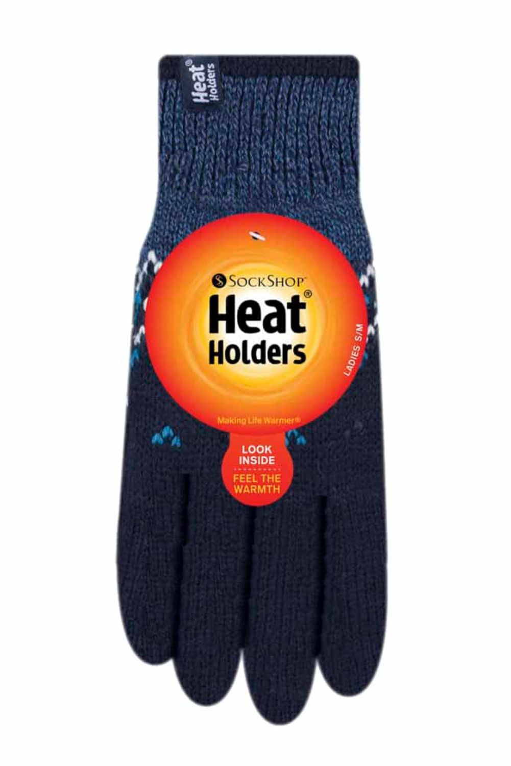 Fairisle Fleece Lined Knitted Warm Winter Thermal Gloves