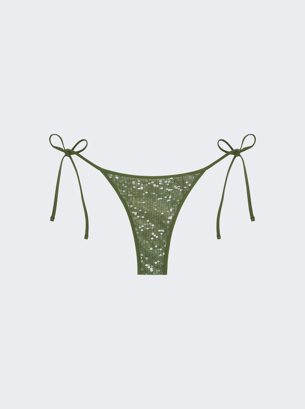 Tropic of C Sequin Praia Bikini Bottom in Green. - M also in L