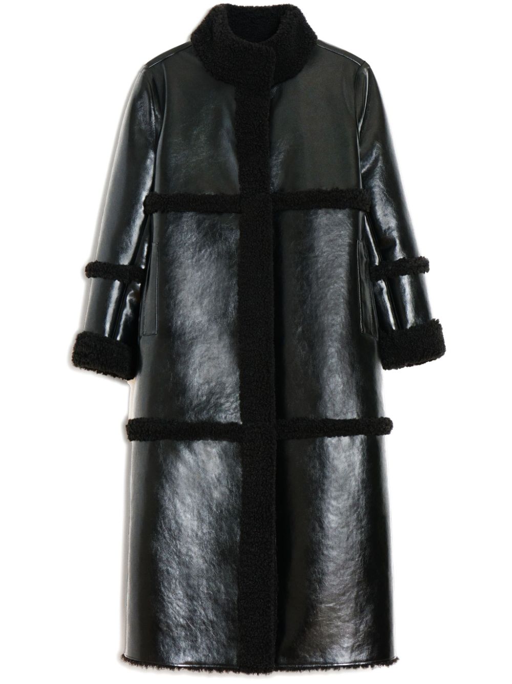 Tilly single-breasted coat - Black
