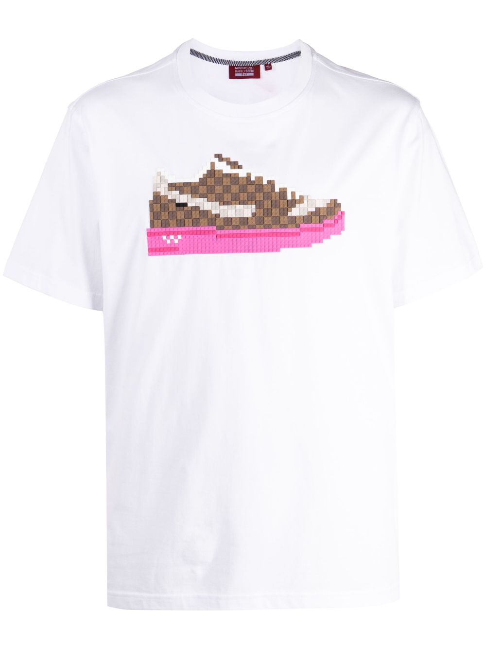 Sneaker-print cotton T-shirt - White
