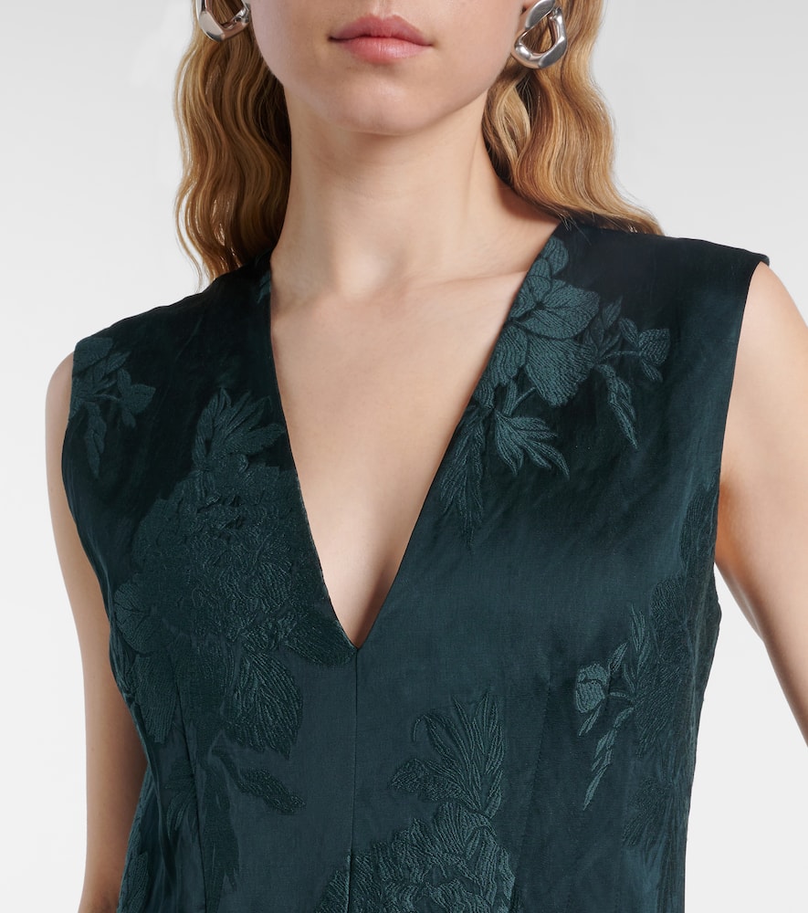 Floral jacquard gown