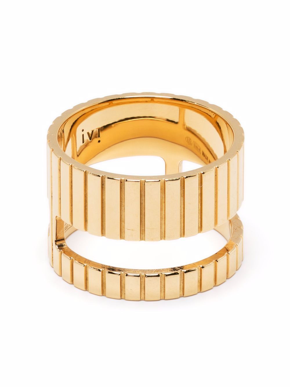 Slot cut-out chunky ring - Gold