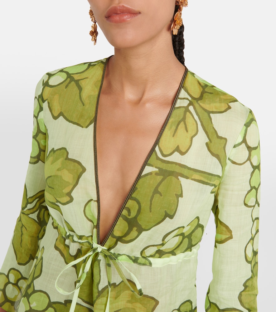 Printed ramie tunic