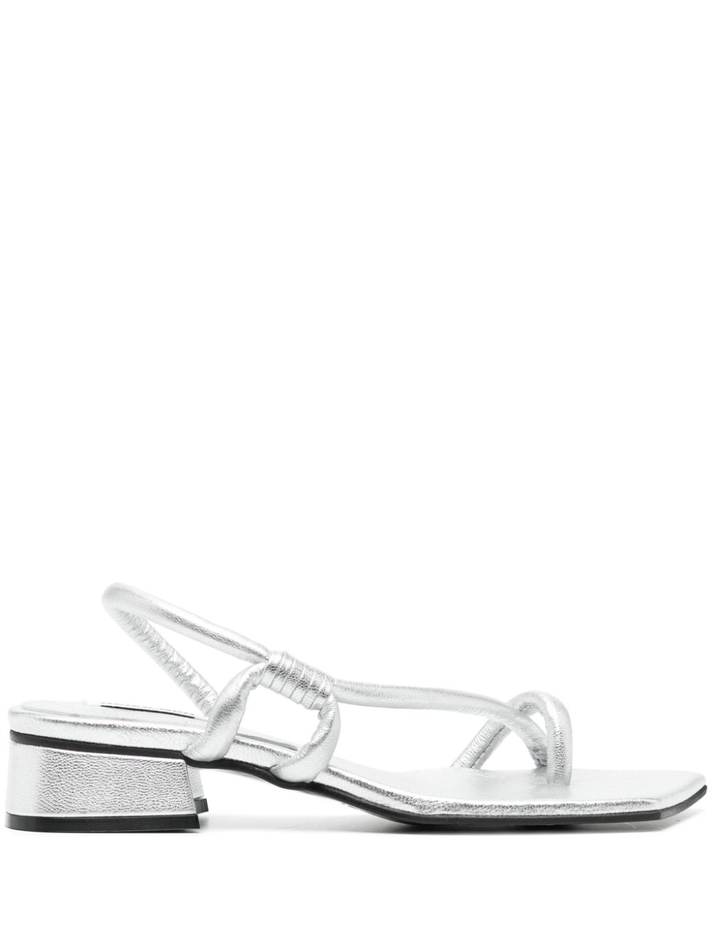 Noodle 40mm leather sandals - Silver