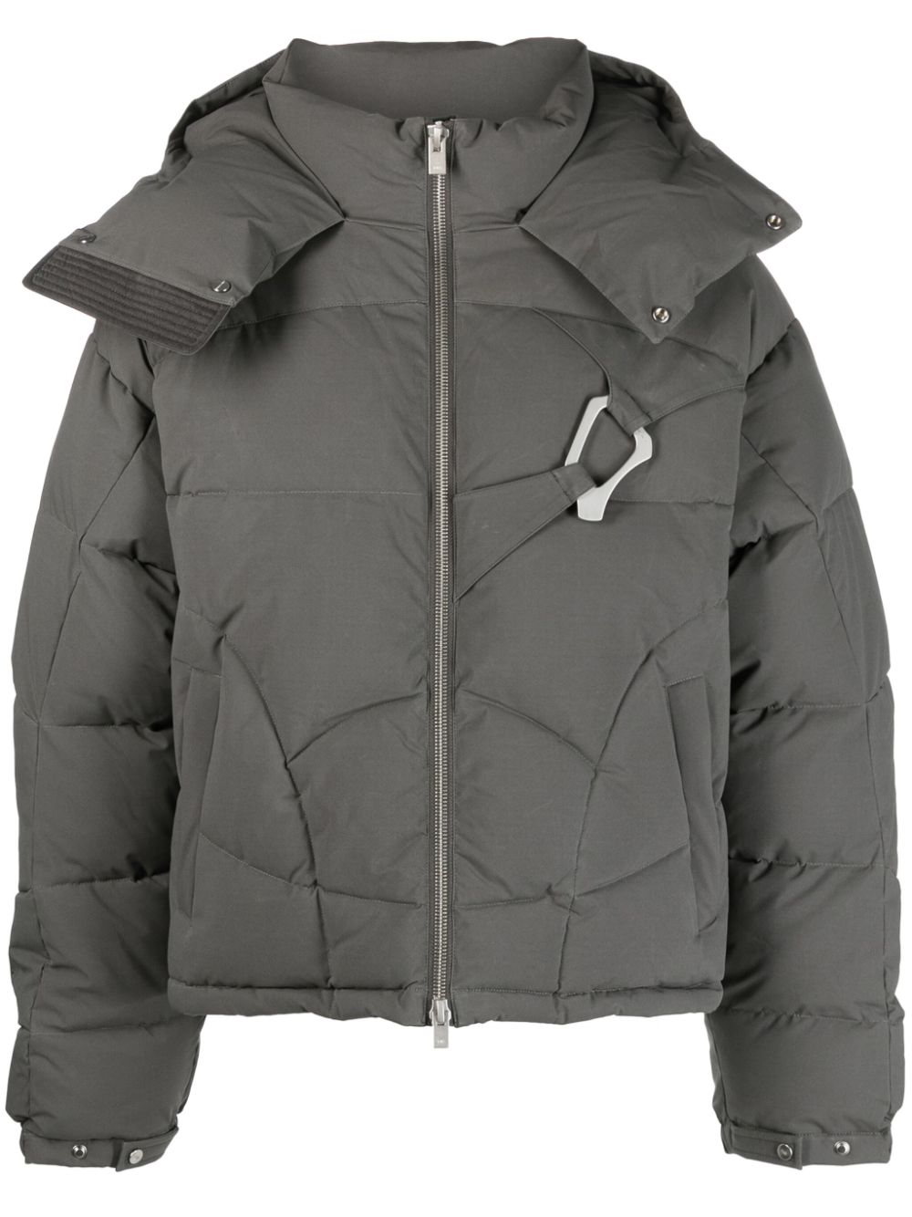 Abstract quilted down jacket - Grey