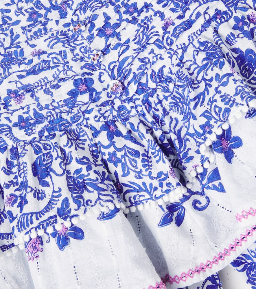 Alizee floral ruffled cotton skirt