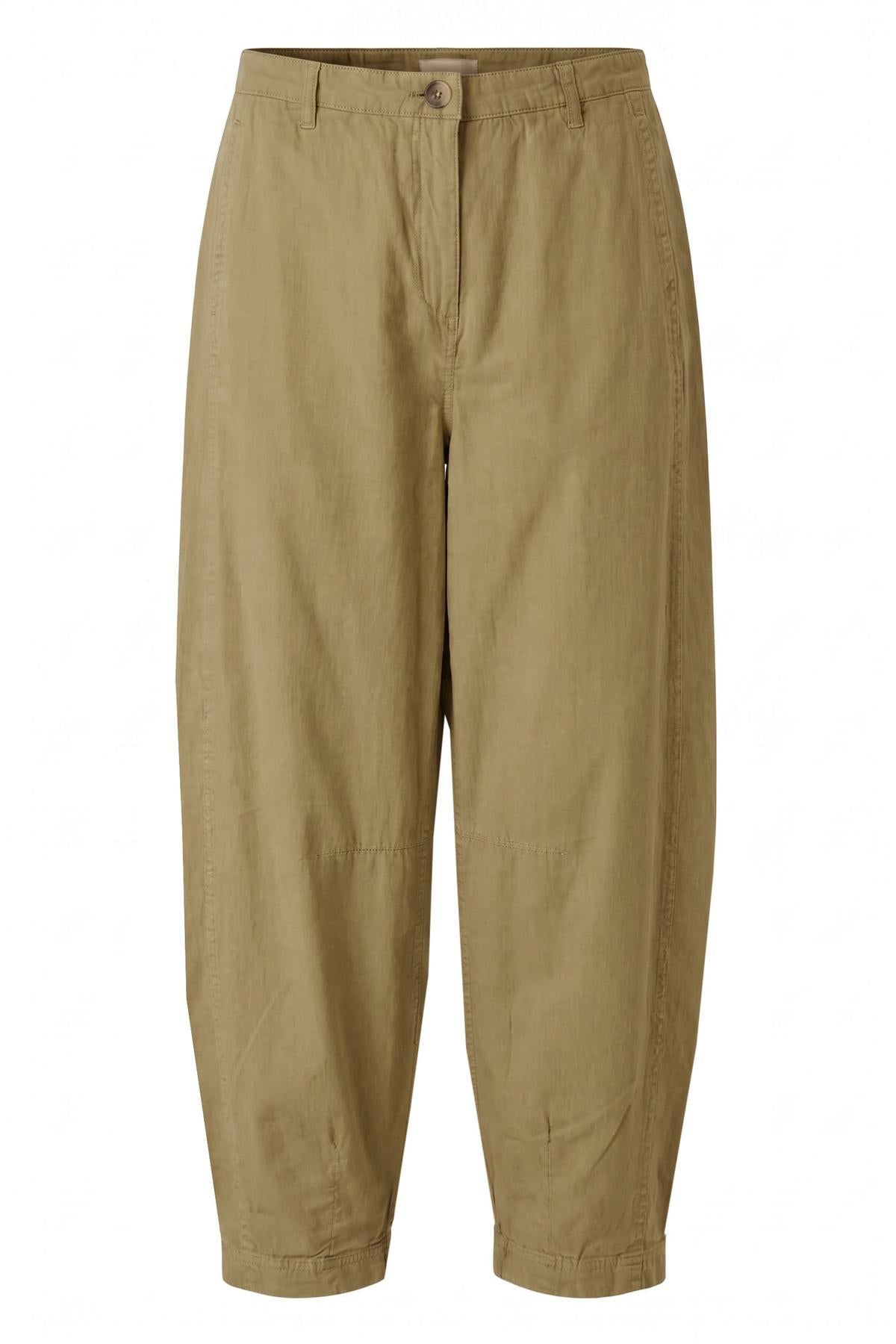 Secret Label Womens Linen Blend Barrel Leg Trousers - Camel Cotton - 24 Regular UK Women