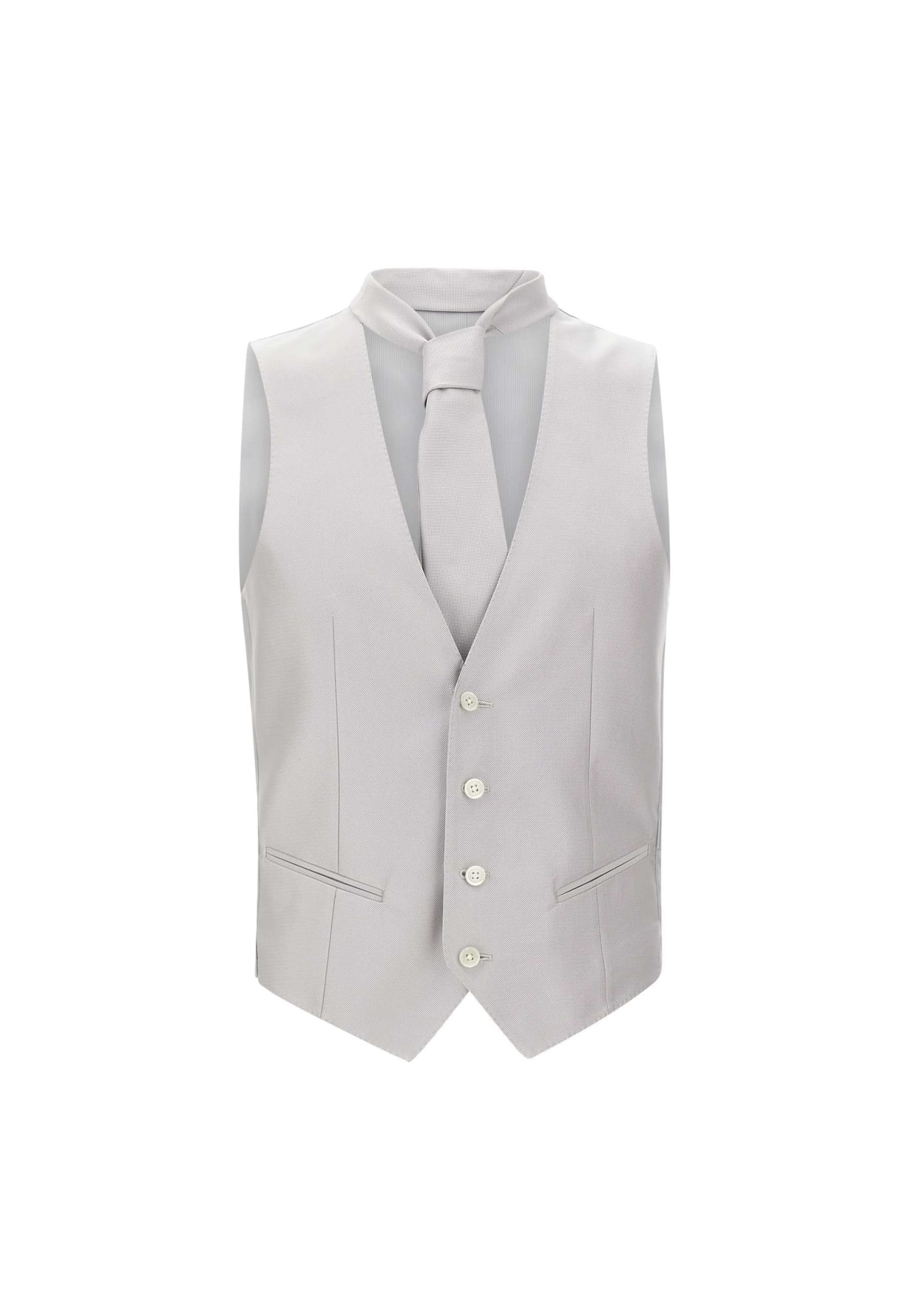 Ceremonial Silk Blend Waistcoat And Tie