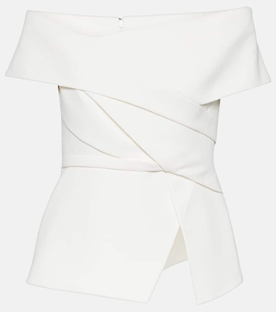 Bridal Eimear off-shoulder crêpe top