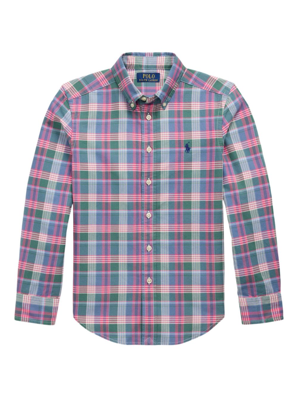 Check-print shirt - Green