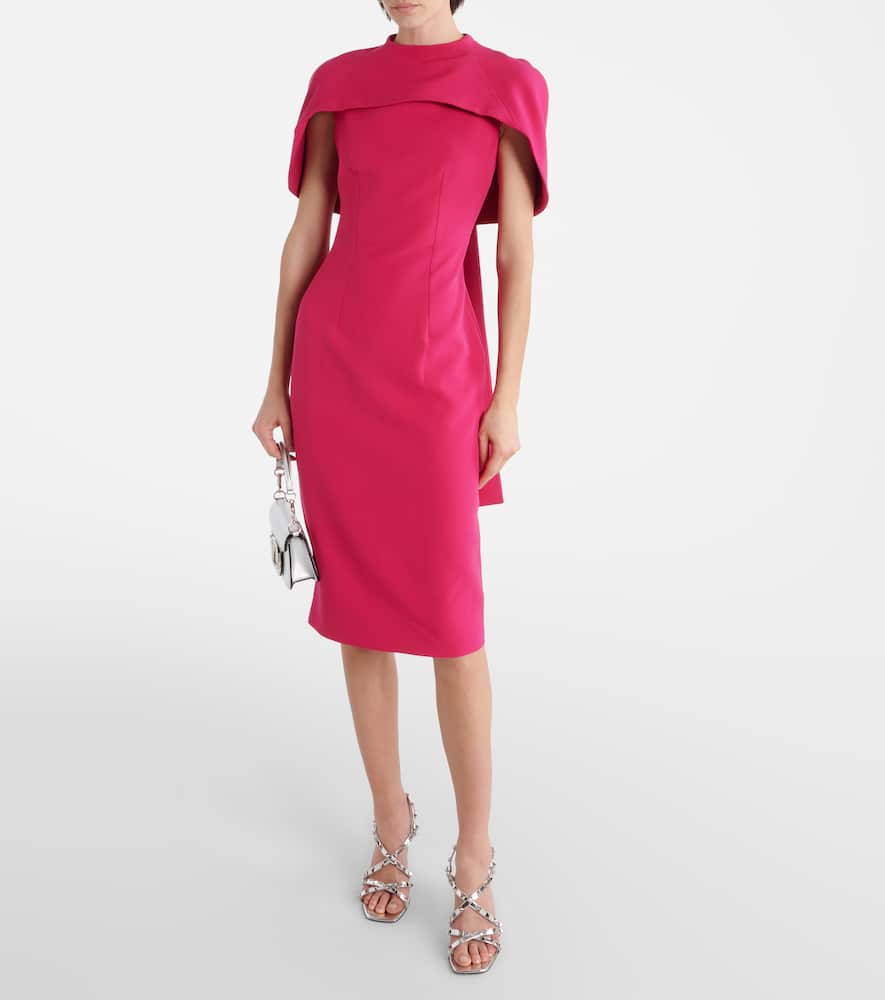 Caped midi dress