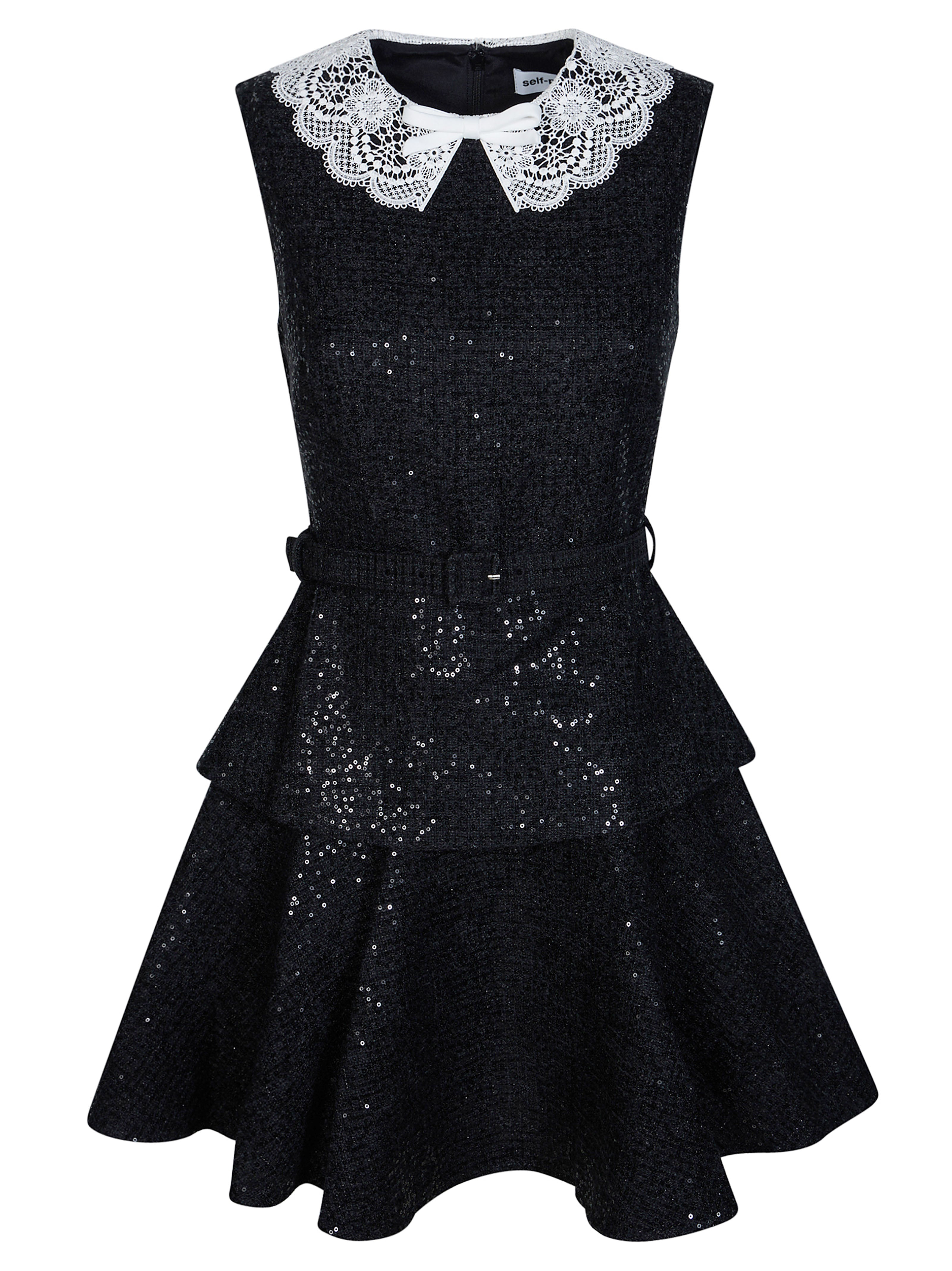 Sequined Boucle Loop Mini Dress
