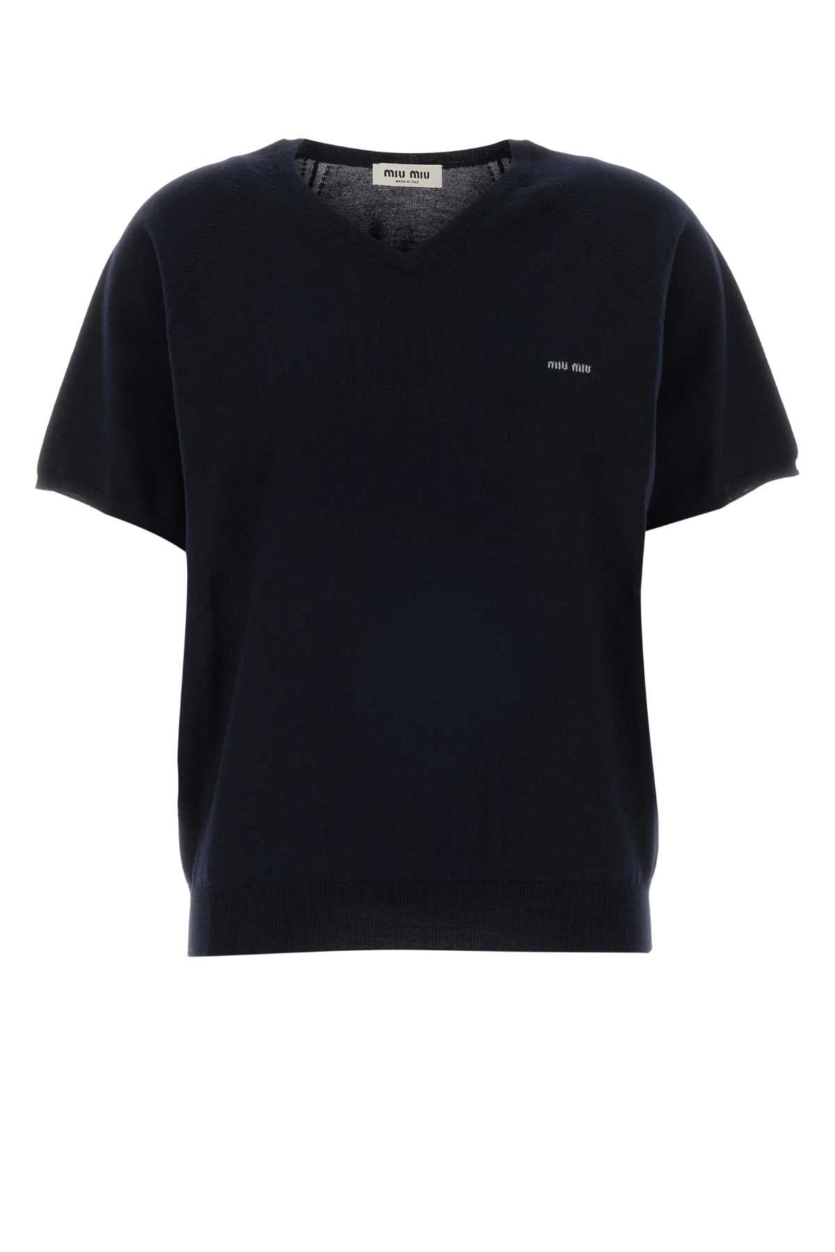 Virgin Wool Sweater — Navy