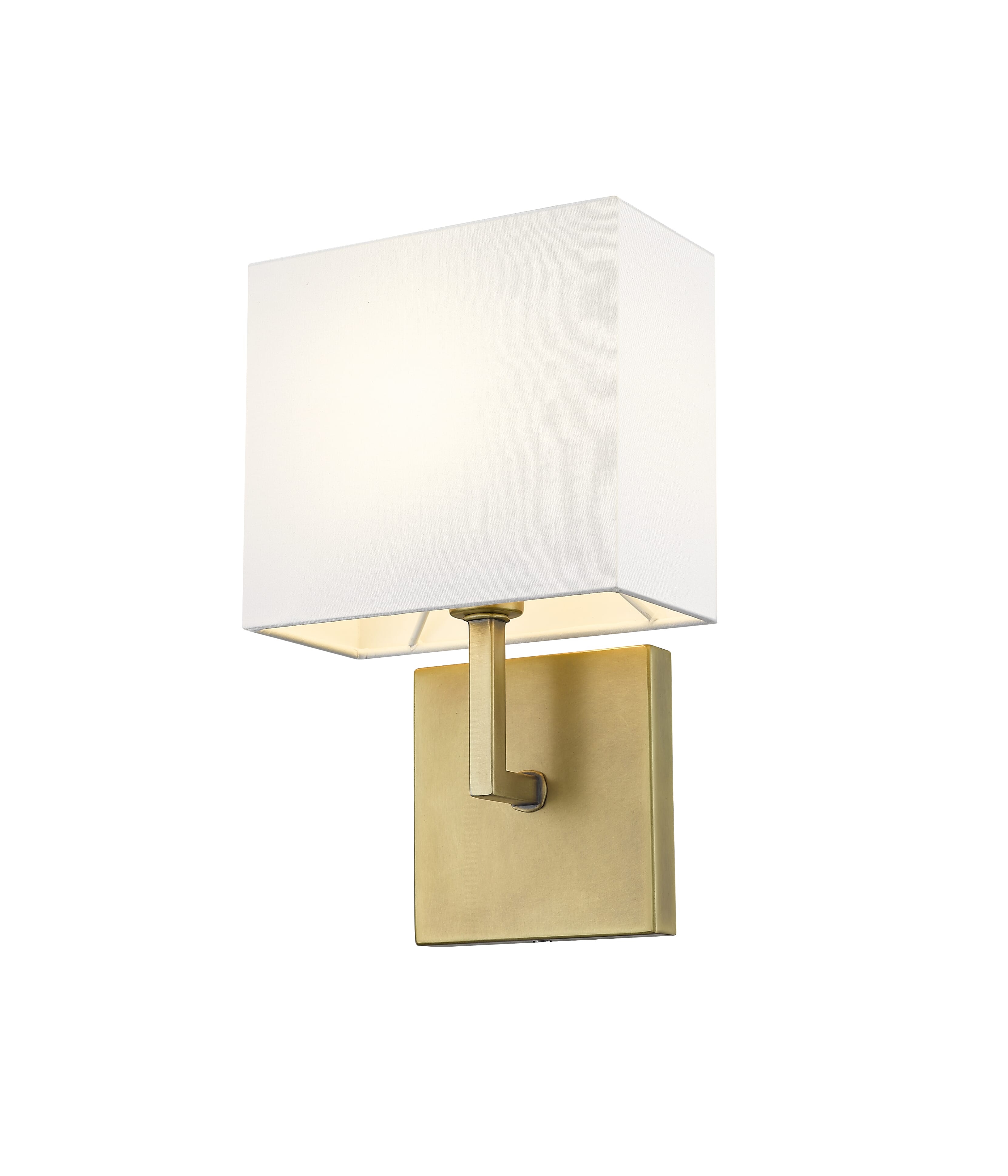 Saxon 1-Light Wall Sconce In Rubbed Bra