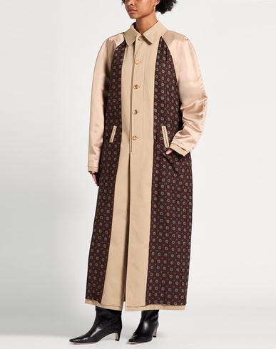 Woman Overcoat & Trench Coat Camel Size 4 Cotton, Wool, Silk, Acetate, Viscose