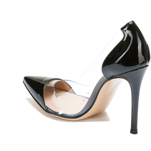 Gianvito Rossi - plexi pump patent leather transparent pane