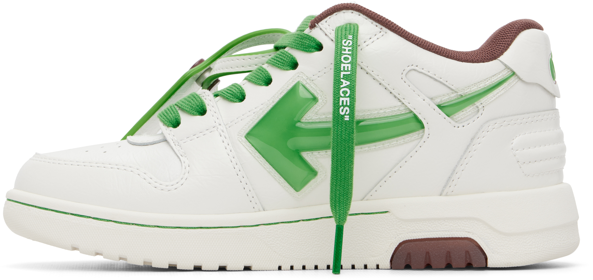 White 'Out Of Office' Bubble Arrow Sneakers
