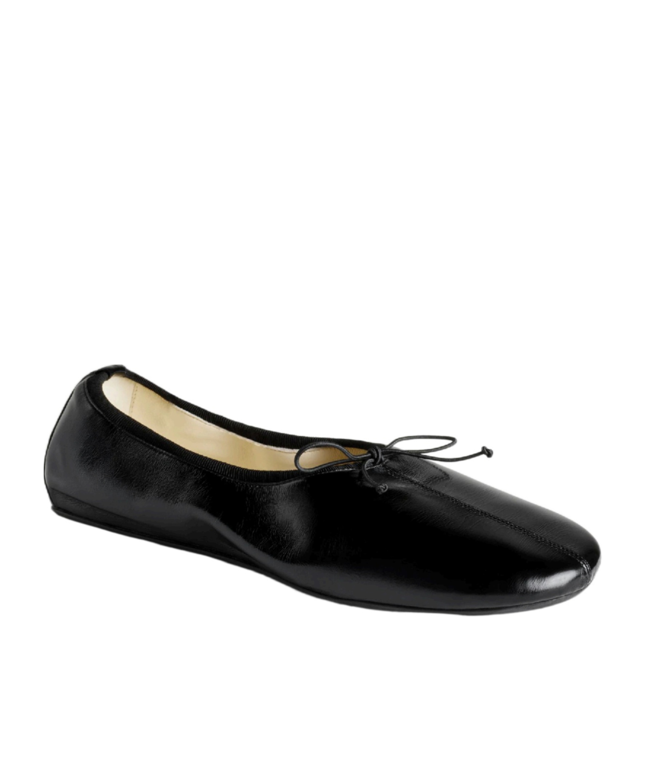 Leather pleated flats