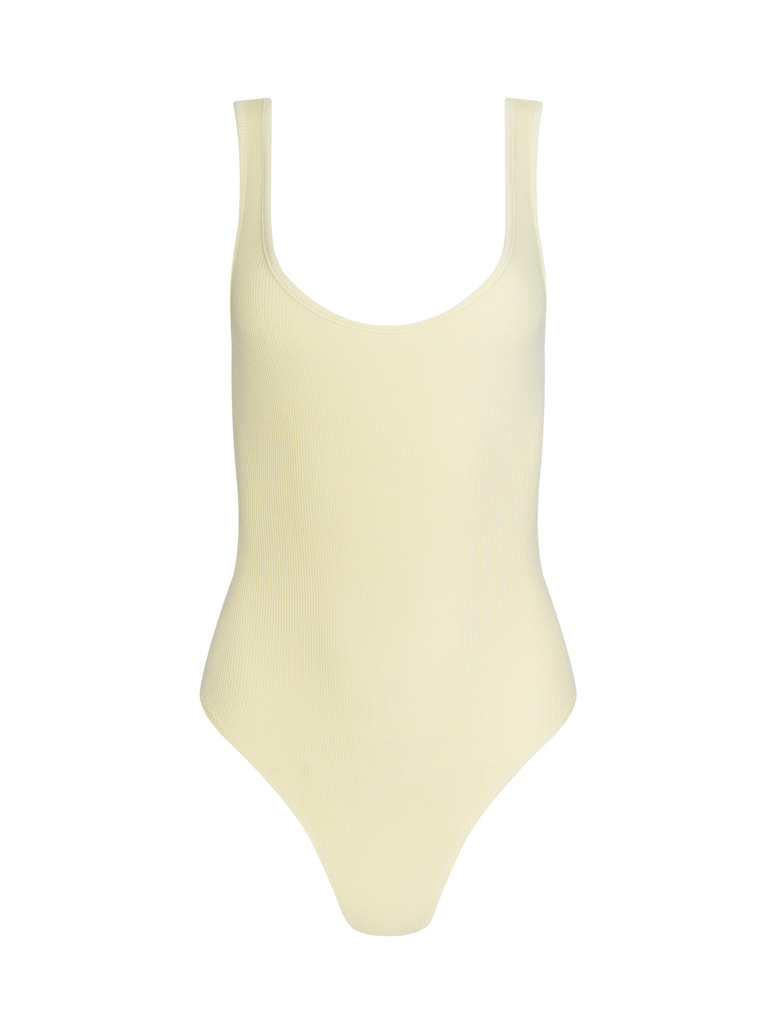 Nica Scoopneck Bodysuit In Lemon Sorbet