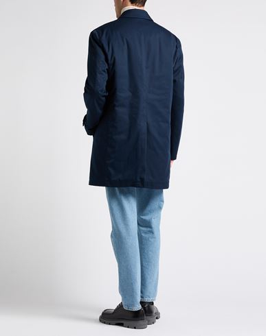 Officina 36 Man Coat Navy Size 42 Polyester, Cotton