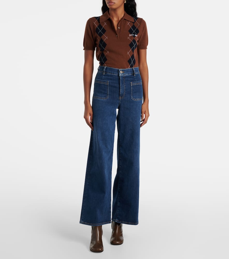 Frame Le Slim Palazzo high-rise wide-leg jeans