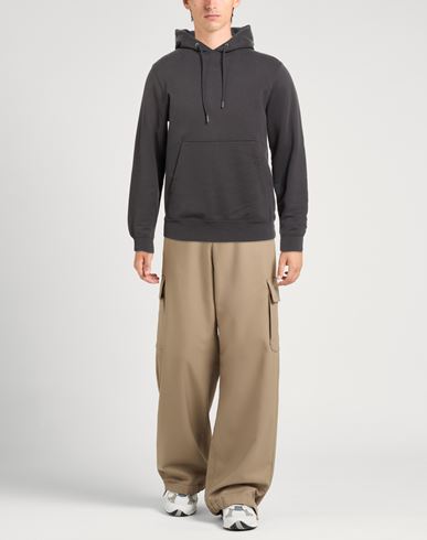 Man Sweatshirt Charcoal Size XS Cotton, Elastane, Polyester