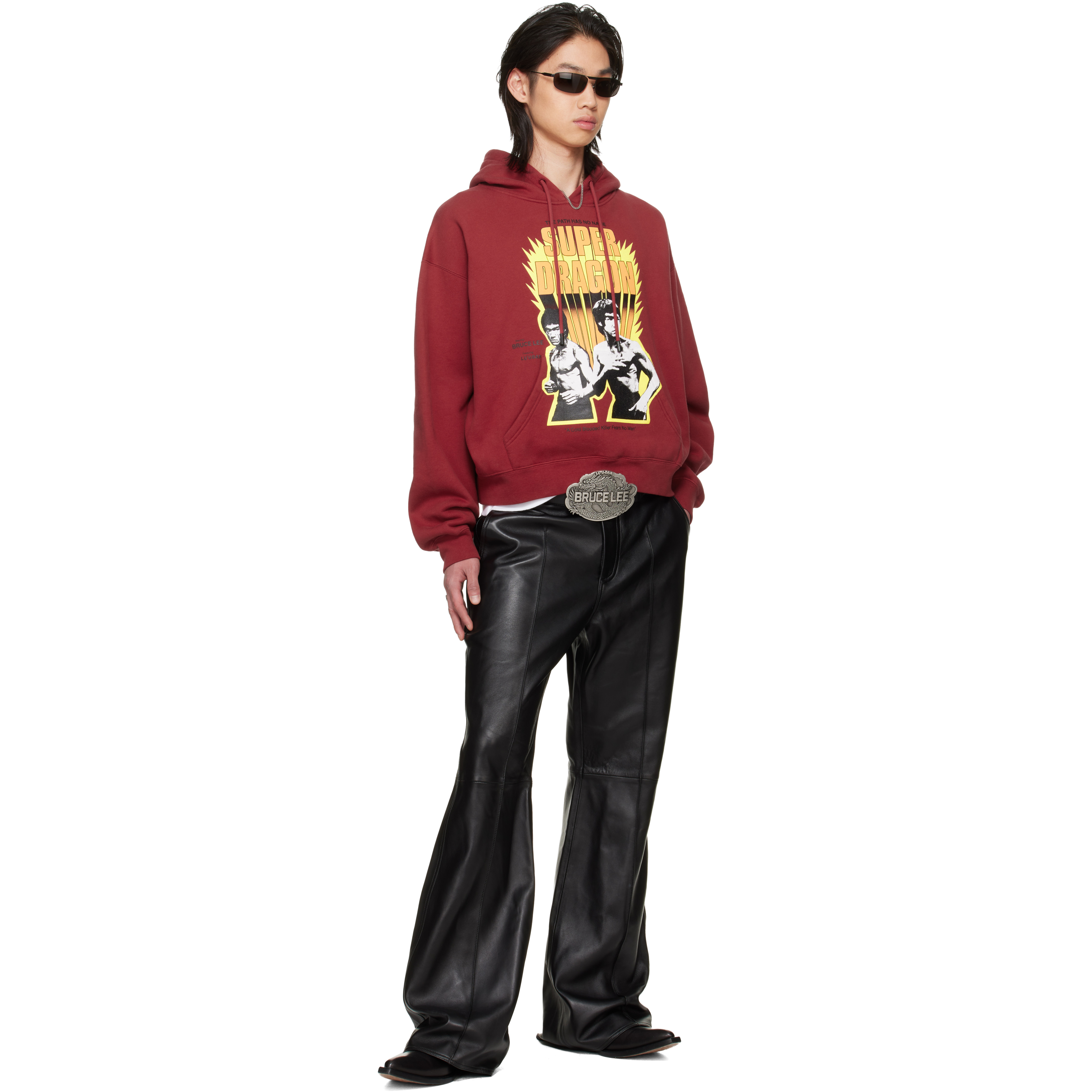 BRUCE LEE x LỰU ĐẠN Red Heavy Weight Gym Hoodie