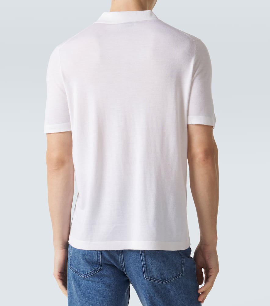 Cashmere and silk polo shirt