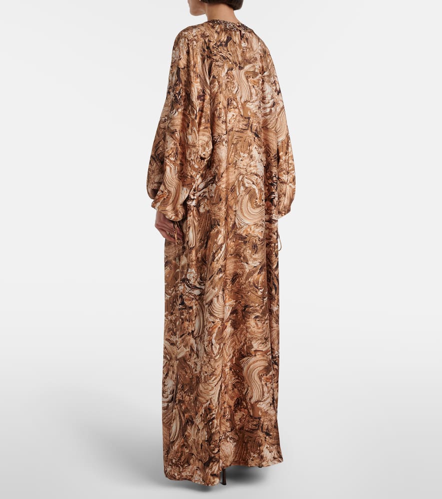 Maroso embellished silk maxi dress