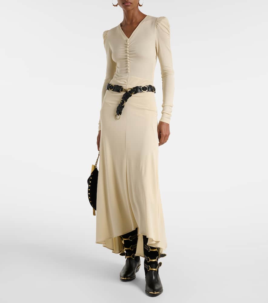 Nejma gathered midi dress