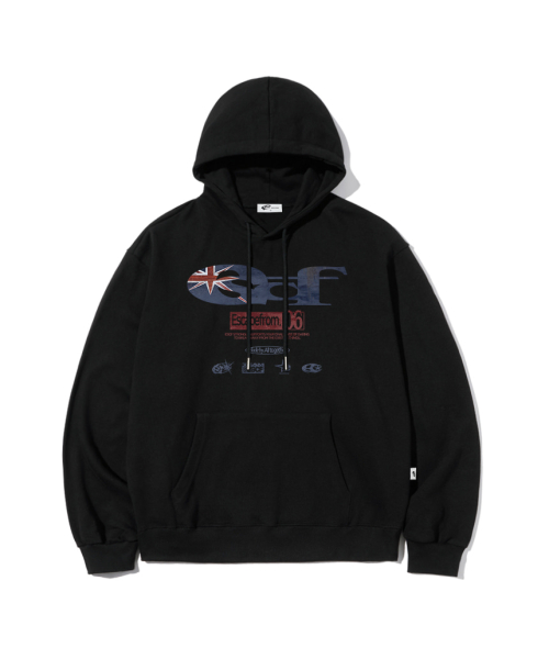British Vintage ESCF Logo Collage Print Hoodie