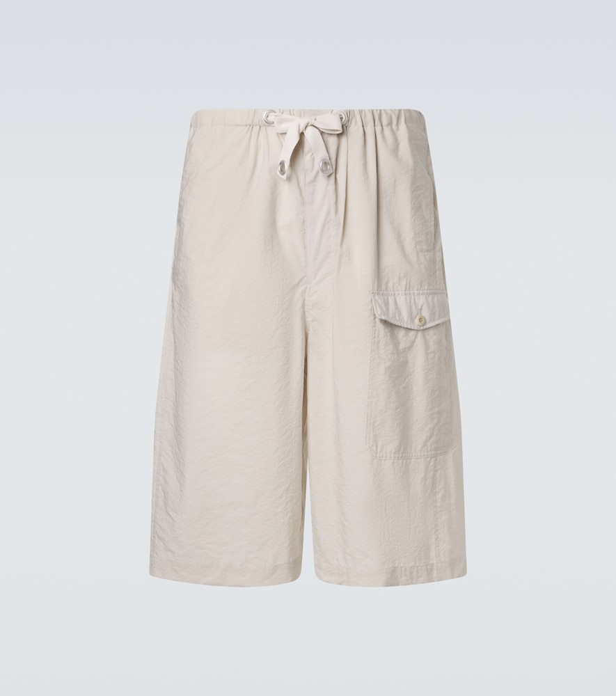 Cotton-blend Bermuda shorts