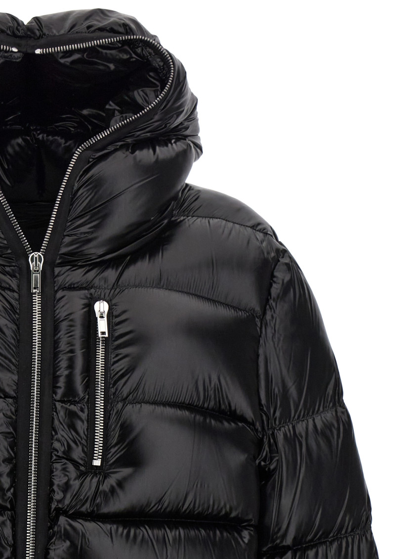 Black Regular Fit Puffer Jacket