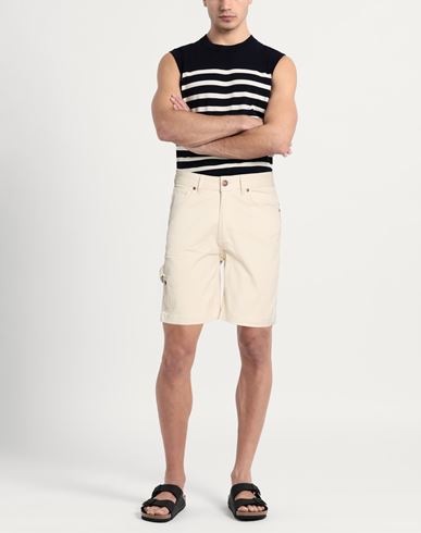 Man Shorts & Bermuda Shorts Beige Size 28 Cotton, Elastane