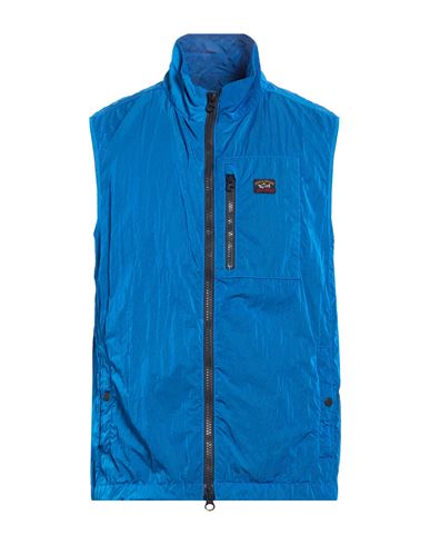 Man Vest Bright blue Size M Nylon