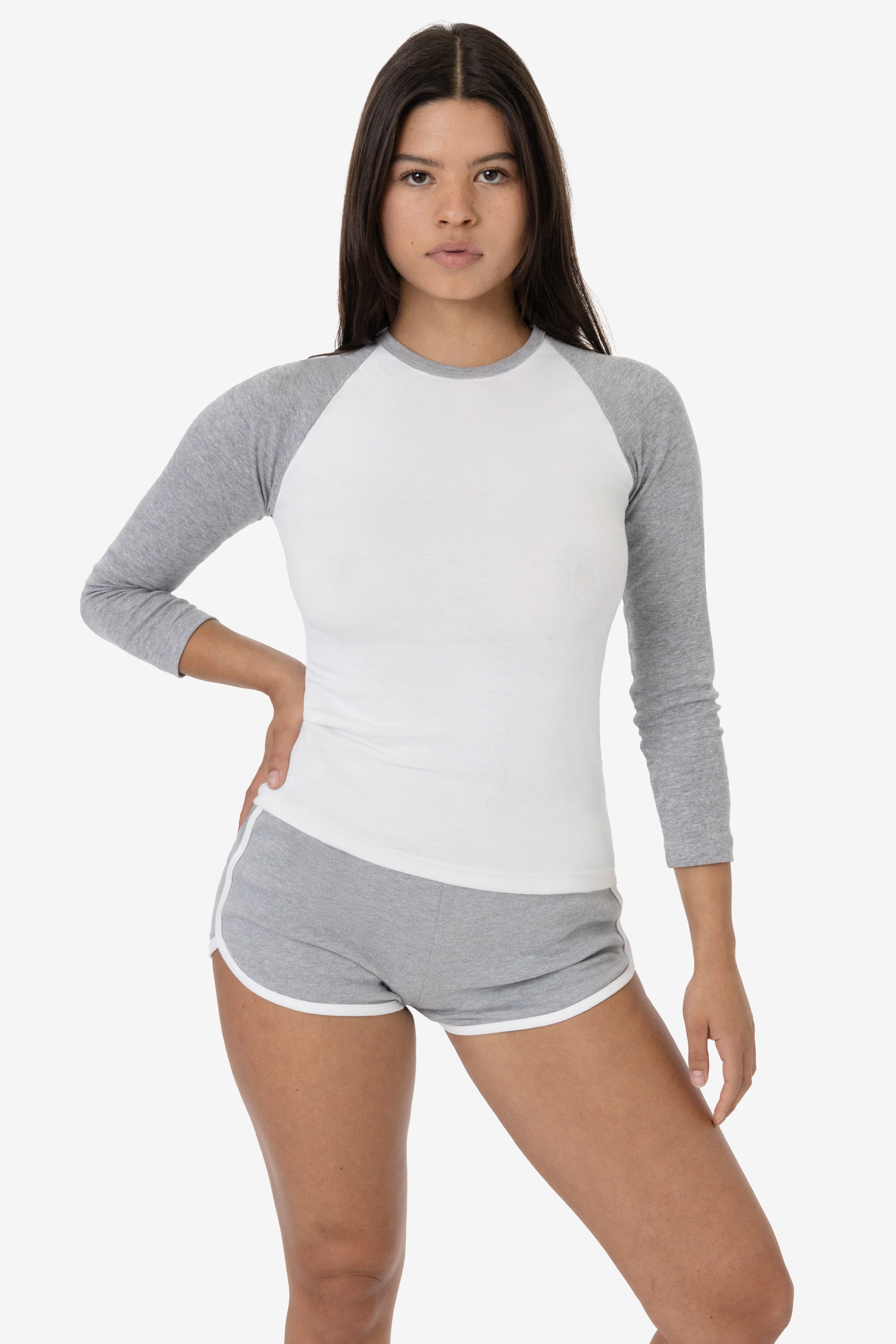 43053 - Baby Rib Long Sleeve Raglan - Baby Blue/Roya