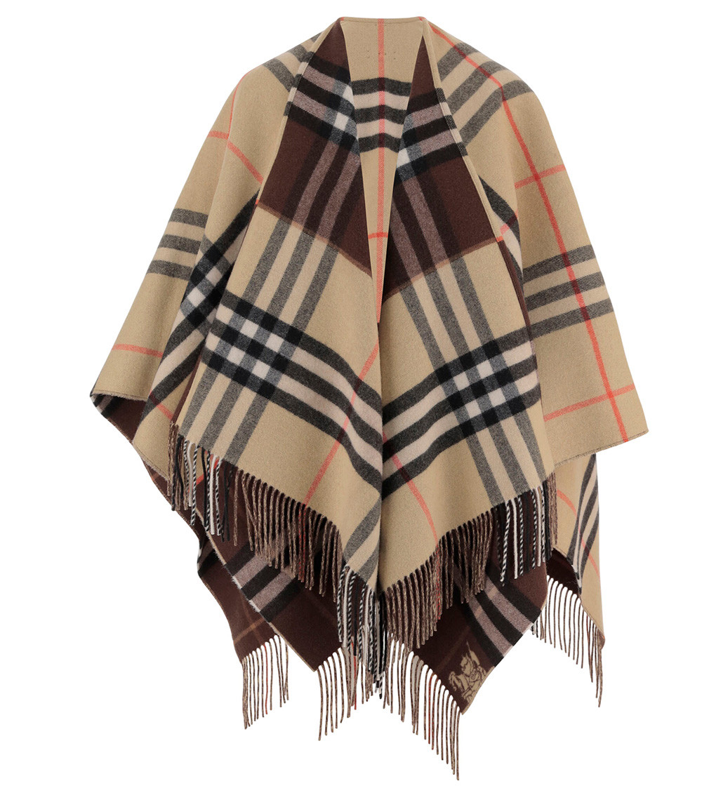 Brown Check Trench Coat