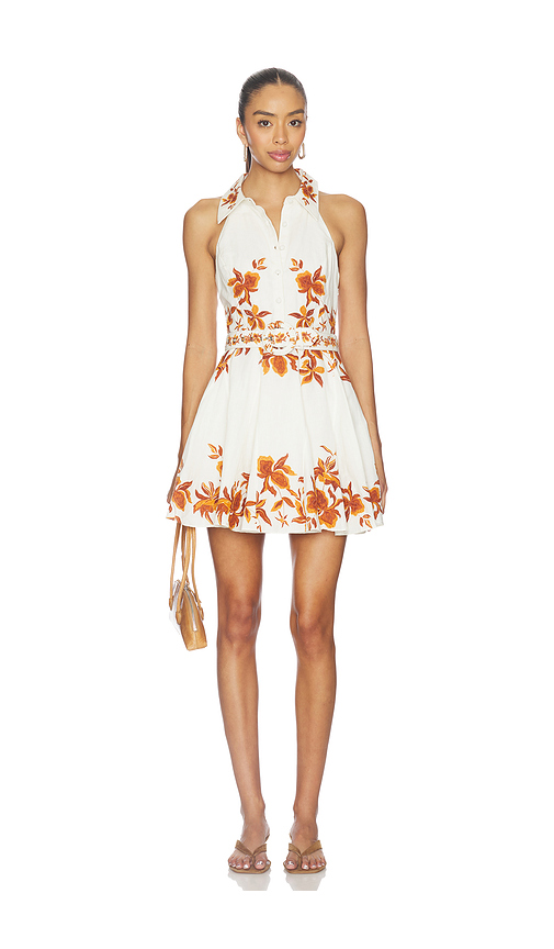 HEMANT AND NANDITA Short Dress With Buckle Belt in Ivory. S. Also in
