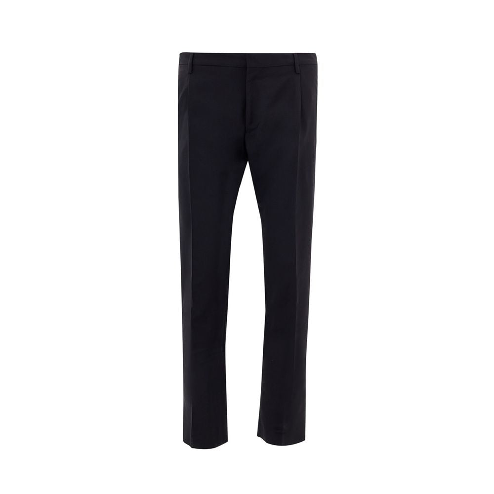 Wool and Mohair Tailored Trousers — Black