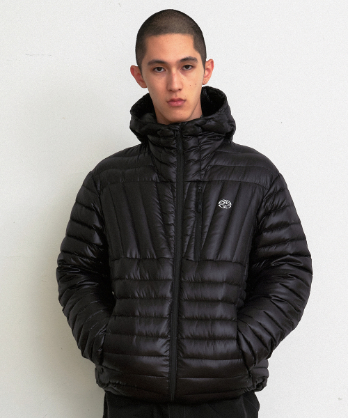 LIGHT HOODED DOWN PUFFER BLACK
