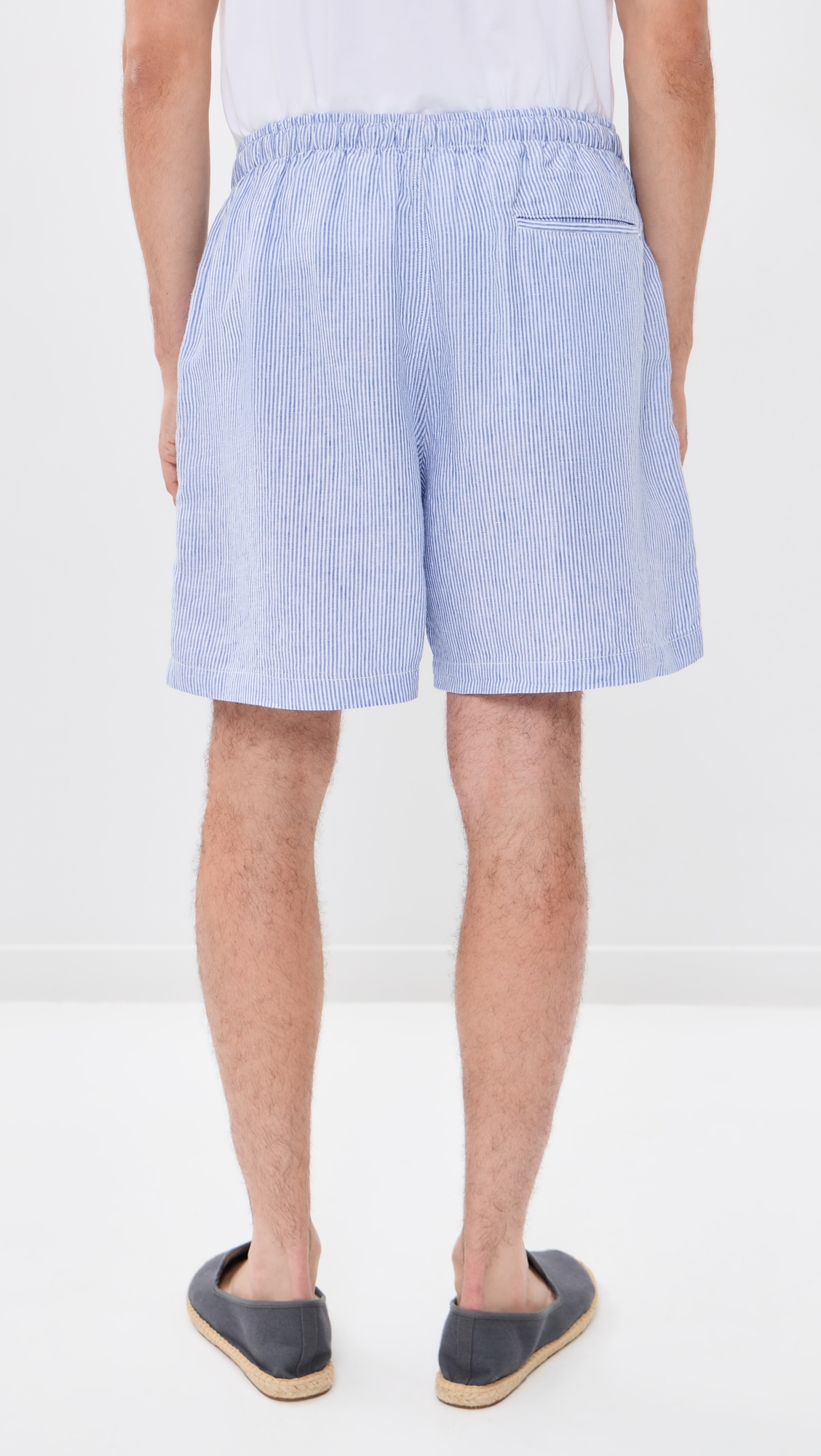 Original Label Prepster Linen Shorts CABANA BLUE WHITE