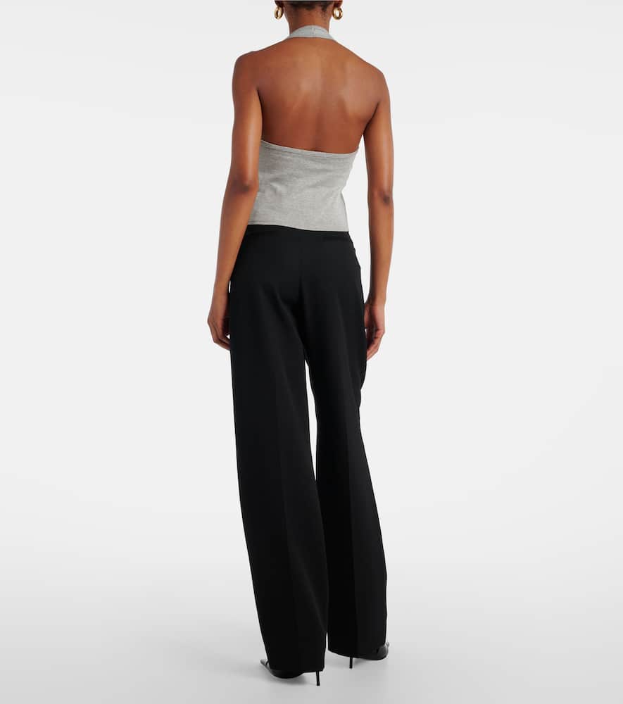 Nili Lotan Britt halterneck cotton jersey top