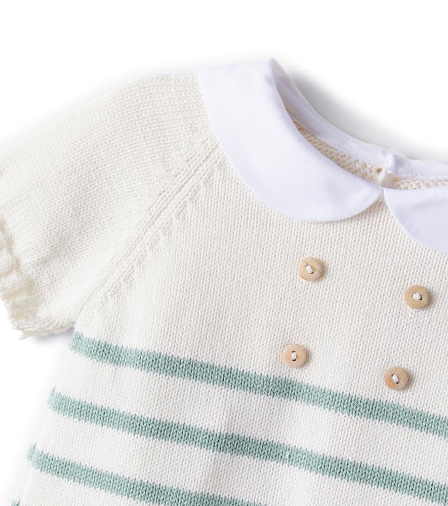 Baby Clavel striped cotton onesie