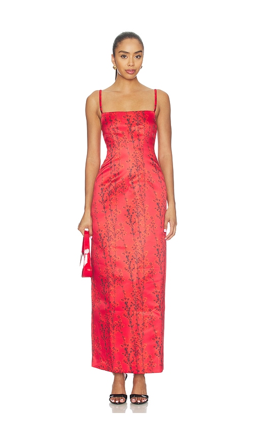 Muma World Aka Sukara Stellio Maxi Dress in Red. XS. Also in S