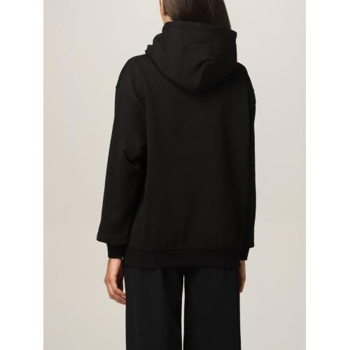 Logo-print pullover hoodie - Black